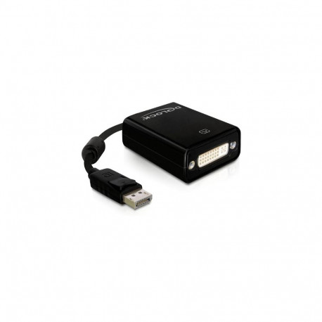 Adapter Displayport-Stecker > DVI-I-Buchse (schwarz, 12,5 cm)