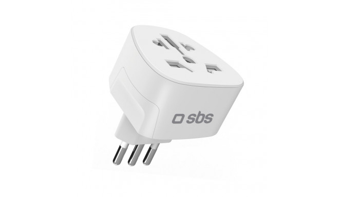 SBS IT Travel Adapter - Universal - White