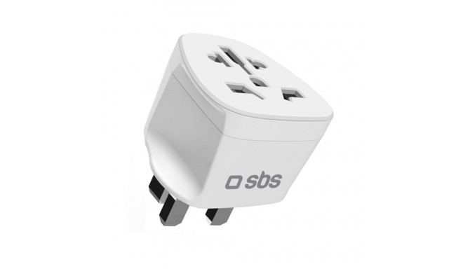 SBS UK Travel Adapter - Universal - White