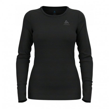 Odlo BL TOP crew neck l/s MERINO 200 women's T-shirt, size M, black