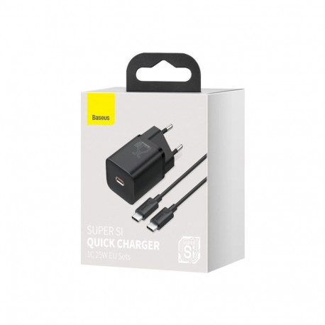 Baseus TZCCSUP-L01 mobiilseadme laadija nutitelefon must AC, USB kiirlaadimine siseruumides