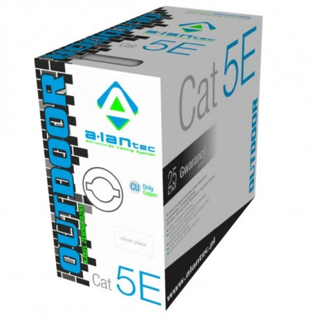 A-LAN võrgukaabel KIU5OUTZ305 305m Cat5e U/UTP (UTP), must