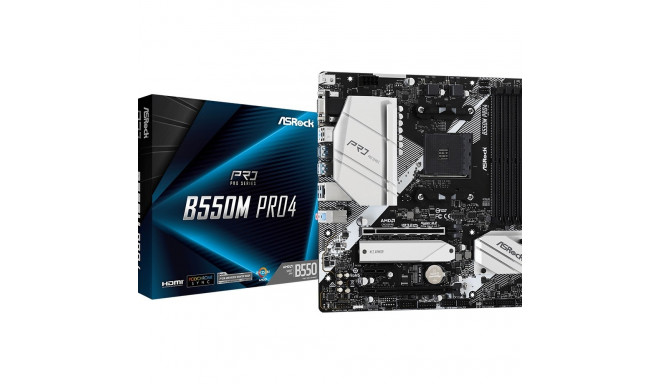 Asrock B550M Pro4 Socket AM4 micro ATX emaplaat AMD B550