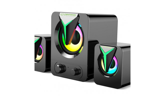 Esperanza EGS107 Speakers 2.1 USB LED 5 W Black