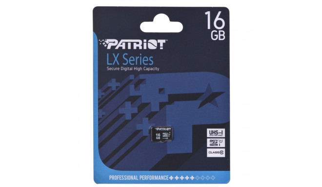Patriot Memory PSF16GMDC10 mälukaart 16 GB MicroSDHC UHS-I Class 10