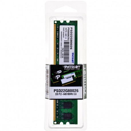 Patriot Memory 2GB PC2-6400 memory module DDR2 800 MHz