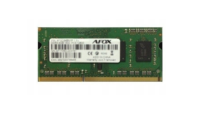 AFOX SO-DIMM DDR3 8GB mälumoodul 1333 MHz
