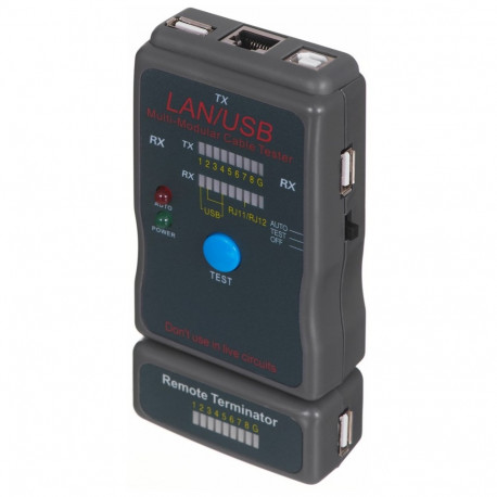 Cablexpert NCT-2 võrgukaabli tester must