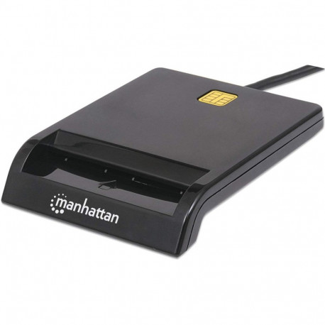 Manhattan USB-A Contact Smart Card Reader, 12 Mbps, Friction type compatible, External, Windows or M