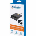 Manhattan USB-A kontaktiga kiipkaardilugeja, 12 Mbps, hõõrdetüübiga ühilduv, väline, Windows või Mac