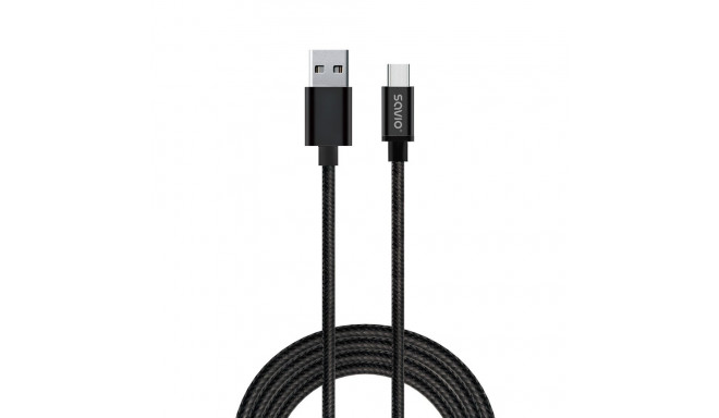 Savio CL-129 USB kaabel 2 m USB 2.0 USB A USB C must