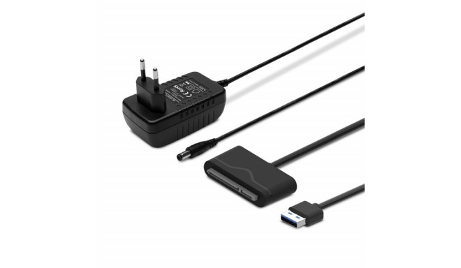 SAVIO AK-39 USB 3.0 - SATA III adapter 3.5″/2,5" ketastele toiteallikaga must