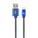 Cablexpert CC-USB2J-AMCM-1M-BL USB-kaabel USB 2.0 USB A USB C sinine