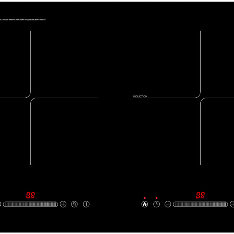 Induction hob LIN LI2H-180 cable with plug 1.2m 3200 W
