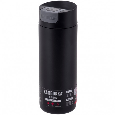 Kambukka Olympus Matte Black - thermal mug, 500 ml