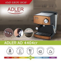 Adler AD 4404cr kombineeritud kohvimasin 1,6 l poolautomaatne
