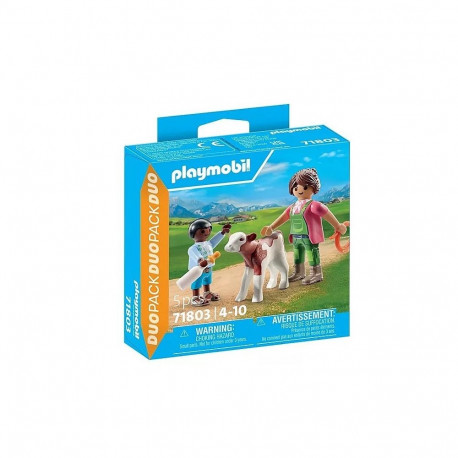 duo komplekt 71803 taluperenaine lapse ja vasikaga figuuridega