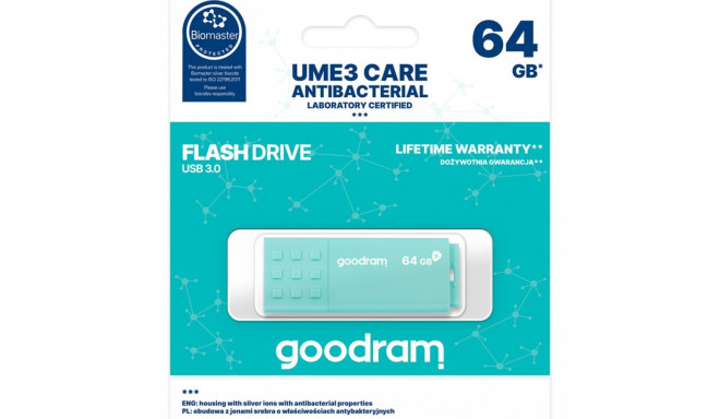 Goodram mälupulk 64GB UME3 Care USB 3.0