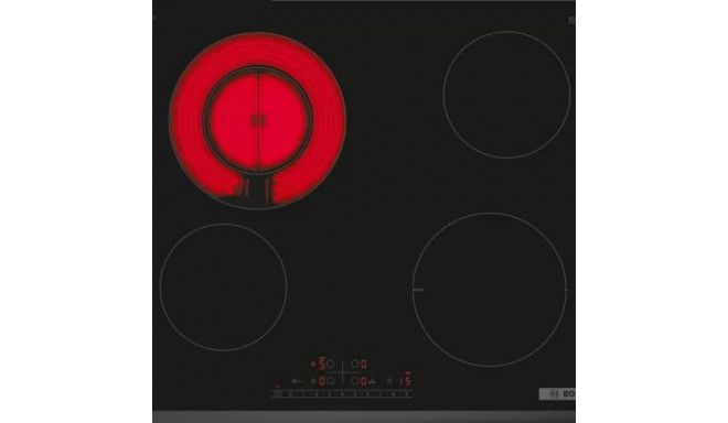 The Bosch Series 6 PKF631FP3E is a 60cm built-in electric ceramic hob known for its