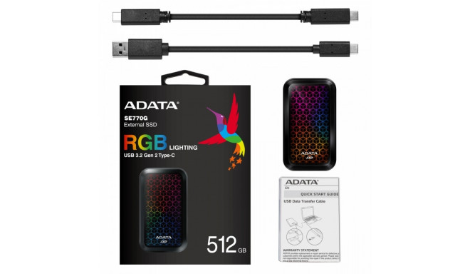 SSD External SE770 512GB USB3.2-A/C RGB