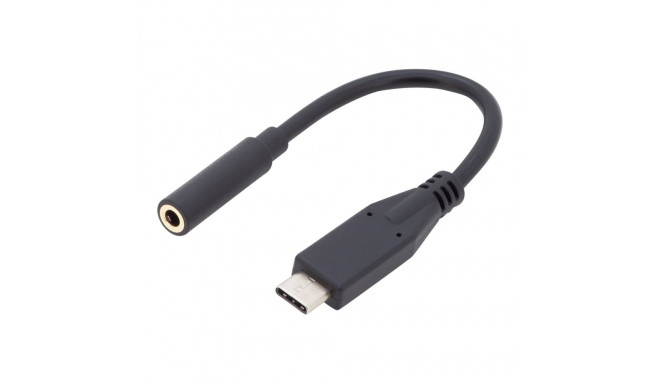Digitus USB Type-C audio adapterkaabel, Type-C – 3,5mm M/F, 0,2m, audio sisend/väljund, versioon 3.1