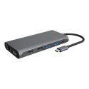 Raidsonic 12-ühes USB Type-C dokk PD 100W BOX IB-DK4050-CPD dokk Ethernet LAN (RJ-45) port 1 USB 3.0