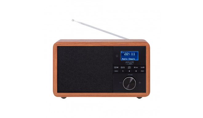 Adler DAB+ Bluetooth raadio AD 1184 äratusfunktsioon must/pruun