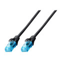 CAT 5e U-UTP patch-kaabel PVC AWG 26/7 kaitsmetega must 3 m modulaarne RJ45 (8/8) pistik