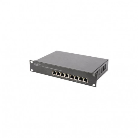 Digitus 8-portine gigabit ethernet PoE lüliti DN-95317 haldamata riiulipaigaldatav sisemine toiteall