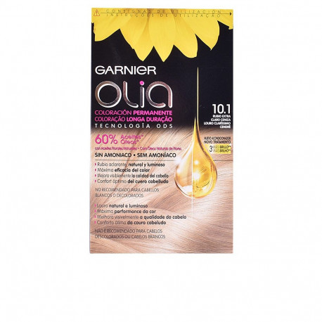GARNIER OLIA coloración permanente sin amoniaco #10.1-rubio extra claro ceniza 1 u