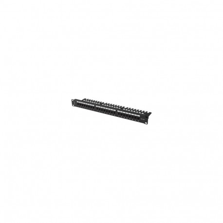 LANBERG patchpaneel 24 port 1U 19inch cat.6A UTP kaablikorraldajaga, must