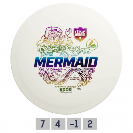 Discgolf DISCMANIA Fairway Driver MERMAID Active flofts in water White 7/4/-1/2