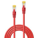 30m, RJ45 Patch Cable S/FTP LSOH with Cat.7 Rawcable, red Cat.6A Plug, Cat.7 raw cable