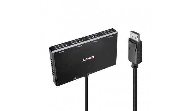 DisplayPort Hub - LINDY 4 Port DisplayPort 1.2 MST Hub 3840x2160 30Hz 21.6 Gbit/s