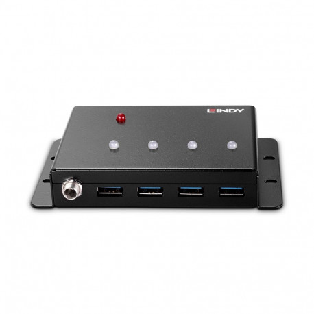 USB Hub - LINDY 4 Ports USB 3.0 Metal Hub 5Gbps with Mounting Brackets