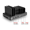 160W 6 Port USB Charging Station Charges up to 6 tablets, smartphones  and/or a laptop or Macbook si