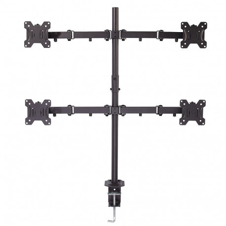 Monitor Holder - LINDY Quad Display Bracket 4x17''-28'', Max 7kg, Black