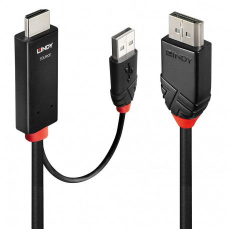 Adapter - LINDY HDMI to DisplayPort 4K60Hz Adapter Cable 4096x2160@60Hz 1 m