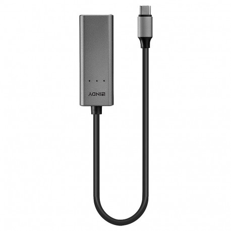Network Adapter - LINDY USB 3.2 Type C to 2.5G Ethernet Converter, 5 Gbps, Silver