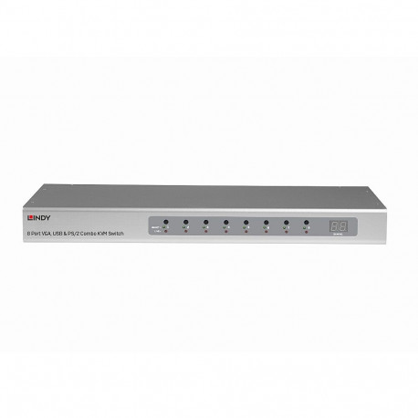 KVM Switch - LINDY 8 Port VGA & USB Combo KVM Switch, 2048x1536@60Hz OSD, Hotkey Switching