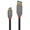 USB Cable - LINDY Anthra Line USB 3.2 Type A to C Cable M/M, 10Gbps, 1 m, Black