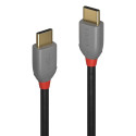 USB Cable - LINDY Anthra Line USB 2.0 Type C Cable M/M, 60W PD, 1 m, Black