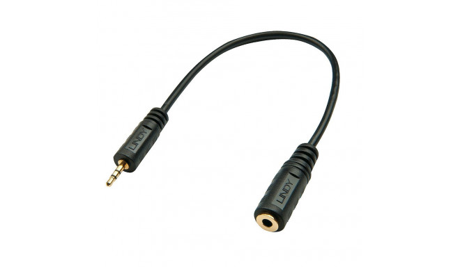 Audio Adapter - LINDY Audio Adapter 2.5 mm M/F 3.5mm, Black