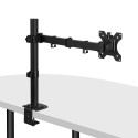 Single Adjustable Display Mount - Black Mounts a single display to a work station