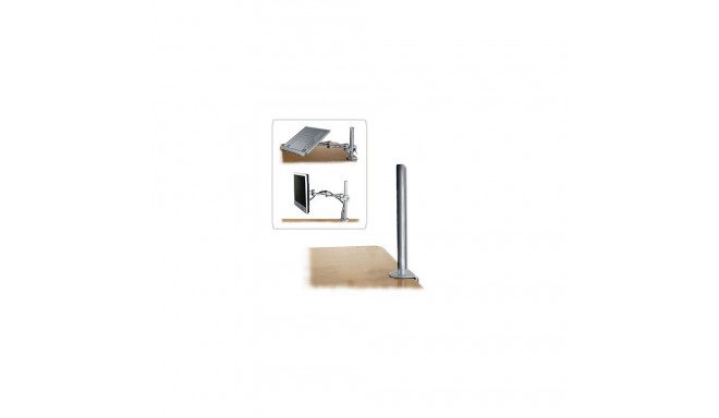 Work Table Clamp - LINDY Modular 450mm Desk Clamp Pole, 9kg Capacity, Aluminum, 450x80x88mm