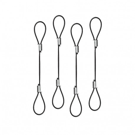 Adapter - 4 pcs. 150mm Stainless Steel Black Mounting