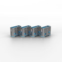 USB A Port Blocker, 4pcs Blue + Key Protects USB Type A ports from unauthorized access