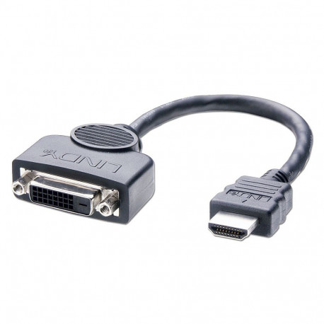 Adapter - LINDY DVI-D M/F to HDMI M, 0.2 m, Black