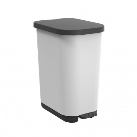Waste Container - ROTHO Ribo Pedal Bin 35L 513x285x400mm White