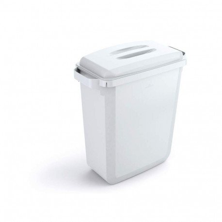 Prügikast DURABIN® 60L, valge, ristkülikukujuline (kaas eraldi ostetav)